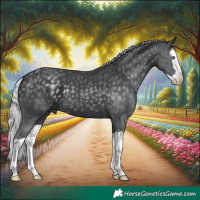Horse Color:Silver Black Chinchilla Splash 