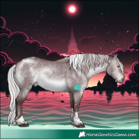 Horse Color:Chocolate Silver Brown Chinchilla Dun Tobiano