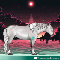 Horse Color:Chocolate Silver Brown Chinchilla Dun Tobiano 