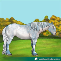Horse Color:Watercolor Silver Brown Chinchilla Roan Tobiano 