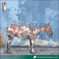Horse Color:Painted White Spotted Silver Black 