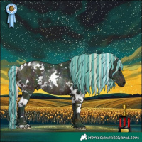 Horse Color:Painted Watercolor White Spotted Midnight Silver Brown Ice Rabicano 