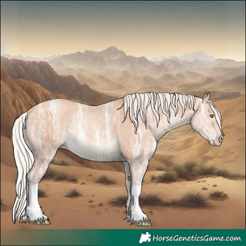 Horse Color:Silver Amber Champagne Ice Sabino Tobiano 
