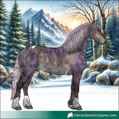 Horse Color:Painted Silver Brown Ice Dun Tobiano 