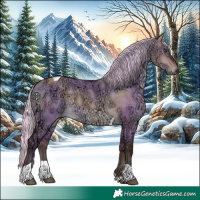 Horse Color:Painted Silver Brown Ice Dun Tobiano 