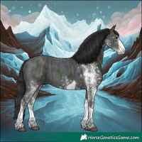 Horse Color:White Spotted Midnight Brown Ice Tobiano
