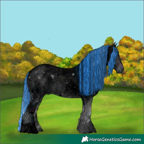 Horse Color:Void Painted White Spotted Midnight Bay Chinchilla Roan Onyx 