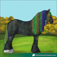 Horse Color:Painted Watercolor Midnight Brown Ice