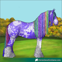 Horse Color:Painted Watercolor Black Ice Tobiano 
