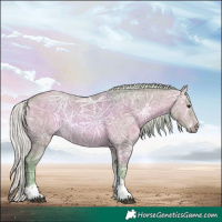 Horse Color:Watercolor Silver Brown Ice Dun Tobiano Rabicano 