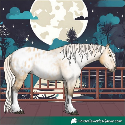 Horse Color:Gray Silver Buckskin Dun Tobiano Blanket