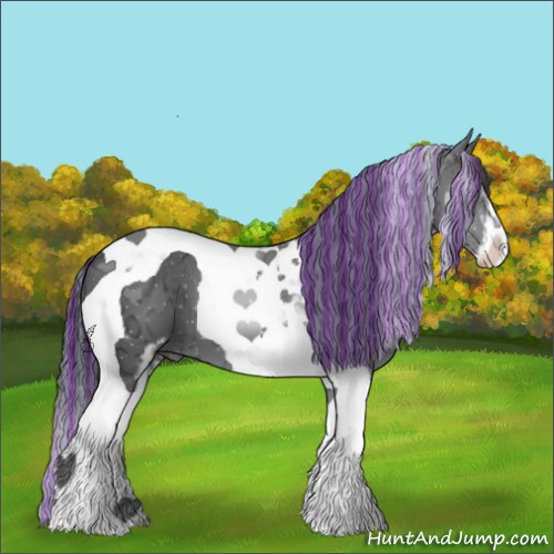 Horse Color:Painted Black Ice Sabino Tobiano 