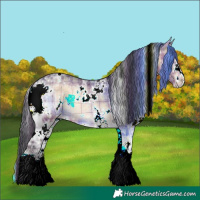 Horse Color:Plaid White Spotted Brown Ice Onyx Mushroom
