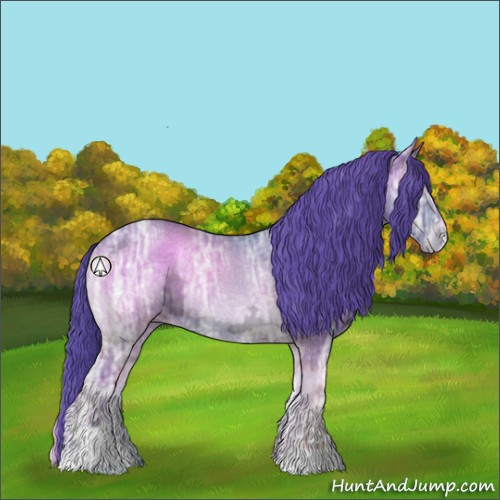 Horse Color:Watercolor White Spotted Blue Onyx Ice Tobiano Rabicano