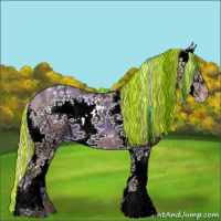 Horse Color:Painted Bay Ice Pearl Sabino Splash Appaloosa 
