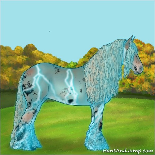 Horse Color:Void Thunderstruck White Spotted Chestnut 