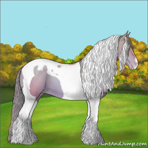 Horse Color:Watercolor Bay Pearl Tobiano Varnish