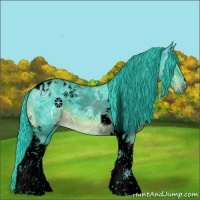 Horse Color:Void Watercolor Brown Ice Sabino Tobiano 