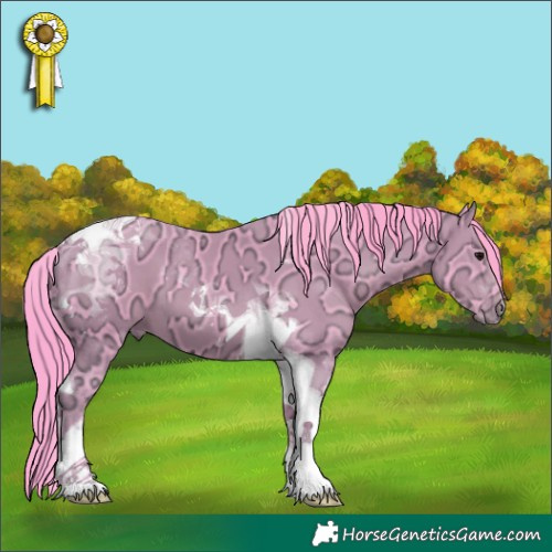 Horse Color:Watercolor Black Ice Tobiano 