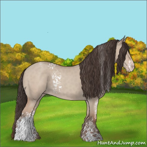 Horse Color:White Spotted Amber Champagne Dun