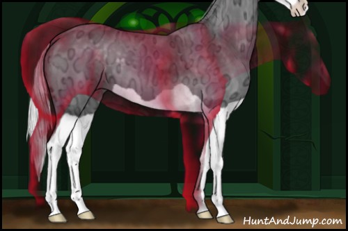 Horse Color:Silver Smoky Black Chinchilla Ice Splash 