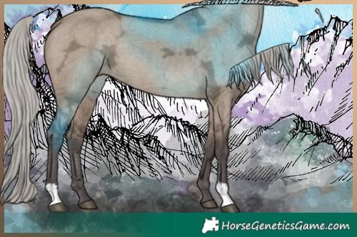 Horse Color:Silver Brown Ice Dun 