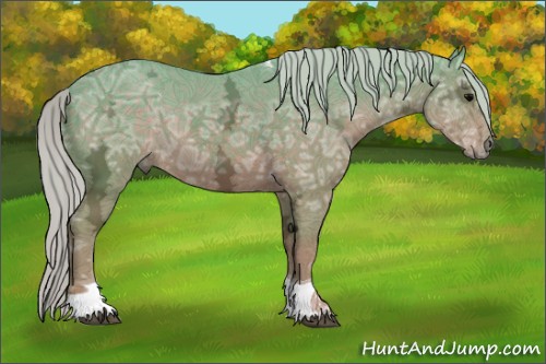 Horse Color:Watercolor Silver Black Ice Tobiano 