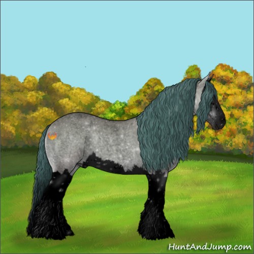 Horse Color:Void Watercolor Bay Roan Onyx Splash 