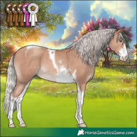 Horse Color:Silver Classic Champagne Sabino Tobiano 
