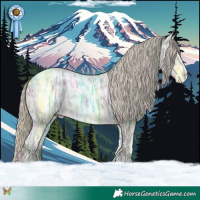 Horse Color:Silver Buckskin Ice Sabino 