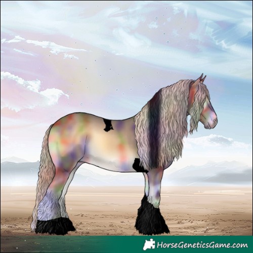 Horse Color:Void Nacre Chocolate Palomino Onyx Tobiano 