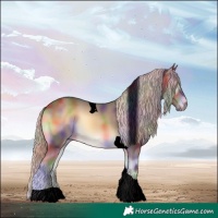 Horse Color:Void Nacre Chocolate Palomino Onyx Tobiano 