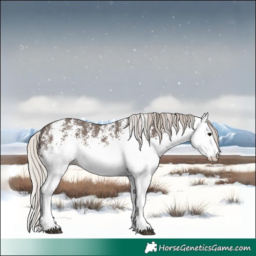 Horse Color:White Spotted Silver Black 