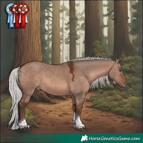 Horse Color:Silver Brown Dun Mushroom Sabino Tobiano 