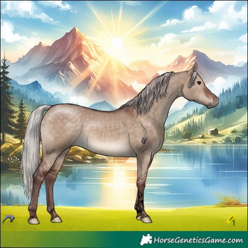 Horse Color:Void Chocolate Silver Brown Dun Tobiano Rabicano