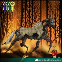 Horse Color:Void Plaid Silver Smoky Grullo Splash Tobiano