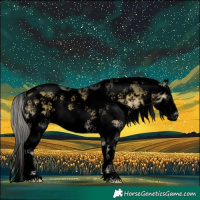 Horse Color:Void Silver Blue Onyx Chinchilla Sabino Splash 