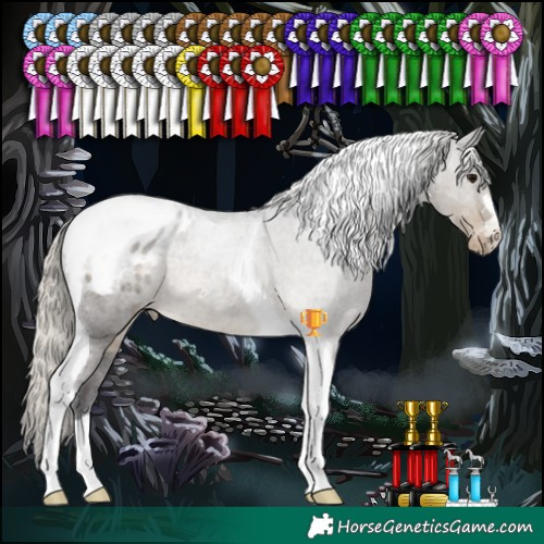 Horse Color:Silver Smoky Black Tobiano Blanket