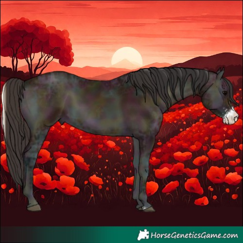 Horse Color:Midnight Bay Ice Onyx Sabino
