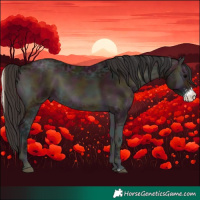 Horse Color:Midnight Bay Ice Onyx Sabino