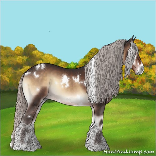 Horse Color:White Spotted Silver Brown Onyx 