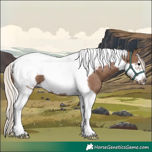 Horse Color:Silver Black Tobiano Frame 