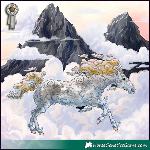 Horse Color:Painted Grullo Ice Onyx Tobiano 