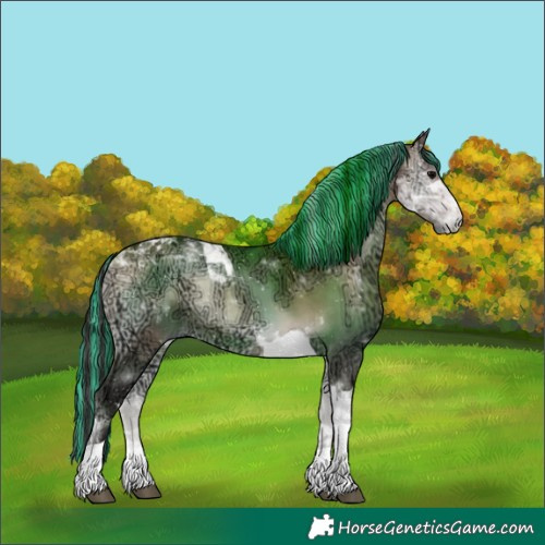 Horse Color:Painted Brown Ice Onyx Tobiano 