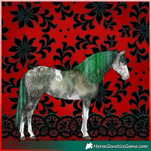 Horse Color:Painted Brown Ice Onyx Tobiano 