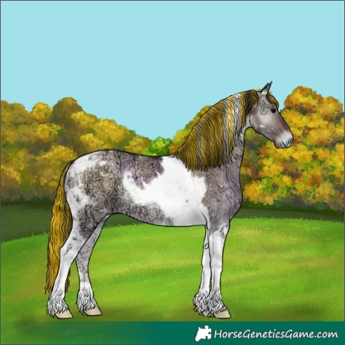 Horse Color:Painted Brown Ice Onyx Tobiano 