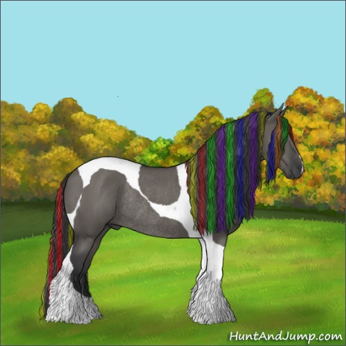 Horse Color:Painted Grullo Tobiano Rabicano 