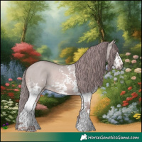 Horse Color:Watercolor White Spotted Red Dun Rabicano