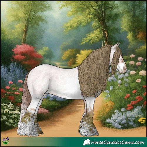 Horse Color:Watercolor White Spotted Red Dun Roan Splash Rabicano 