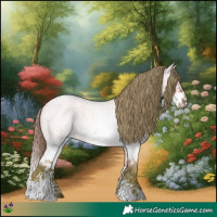 Horse Color:Watercolor White Spotted Red Dun Roan Splash Rabicano 